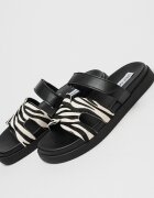 Steve Madden Чехли с кожа с косъм Missile Слонова кост/Черен