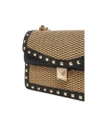 Steve Madden Дамска чанта SM13001778 - Текстил - Черен/Кафяв