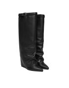 Steve Madden Дамски ботуши естествена кожа черен