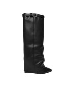 Steve Madden Дамски ботуши естествена кожа черен