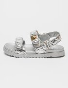 Steve Madden Капитонирани равни сандали Mona с велкро Сребрист