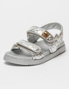 Steve Madden Капитонирани равни сандали Mona с велкро Сребрист