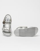 Steve Madden Капитонирани равни сандали Mona с велкро Сребрист