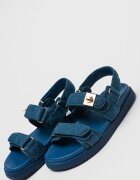 Steve Madden Капитонирани равни сандали Mona с велкро Тъмносин