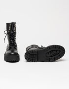 Steve Madden Кожени боти Skywen Черен