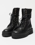 Steve Madden Кожени боти Skywen Черен