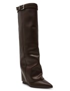 Steve Madden Кожени ботуши Corenne Тъмнокафяв