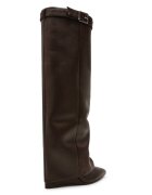 Steve Madden Кожени ботуши Corenne Тъмнокафяв