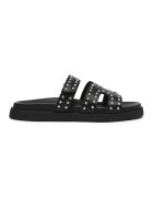 Steve Madden Кожени чехли - Черен/Сребрист