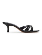 Steve Madden Кожени чехли с котешки ток - Черен