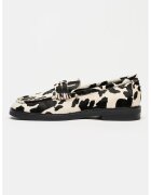 Steve Madden Кожени мокасини Adison C - Бял/Черен