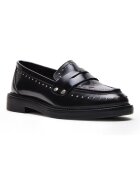 Steve Madden Кожени мокасини Harloe с нитове Черен