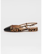 Steve Madden Кожени обувки Belinda с принт - Черен/Светлокафяв