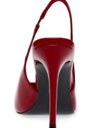 Steve Madden Кожени обувки Reyes с ток стилето Тъмночервен