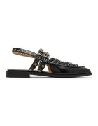 Steve Madden Кожени обувки с гола пета - Черен