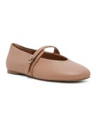 Steve Madden Кожени пантофки с тока с каишка Светлокафяв