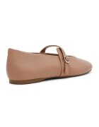 Steve Madden Кожени пантофки с тока с каишка Светлокафяв