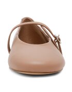 Steve Madden Кожени пантофки с тока с каишка Светлокафяв