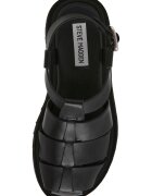 Steve Madden Кожени равни сандали с тока Черен