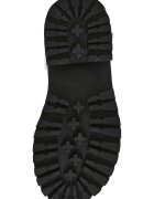 Steve Madden Кожени равни сандали с тока Черен/Мръснобял