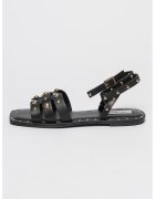 Steve Madden Кожени сандали Trustee - Черен/Сребрист