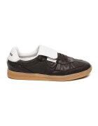 Steve Madden Кожени спортни обувки с декоративни шевове - Бял/Черен