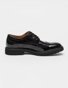 Steve Madden Лачени кожени обувки Mayor Brogue Черен