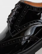 Steve Madden Лачени кожени обувки Mayor Brogue Черен