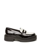 Steve Madden Мокасини от кожа и еко кожа Черен/Мръснобял
