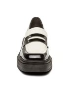 Steve Madden Мокасини от кожа и еко кожа Черен/Мръснобял