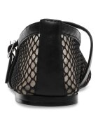 Steve Madden Мрежести пантофки с тока Бял/Черен