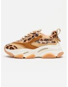 Steve Madden Мрежести спортни обувки Possesion с еко кожа - Тъмнокафяв/Бежов/Карамел