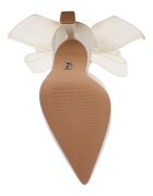Steve Madden Обувки Fiorela с ток и уголемена панделка Слонова кост