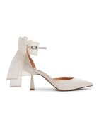 Steve Madden Обувки Fiorela с ток и уголемена панделка - Слонова кост