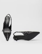 Steve Madden Обувки от еко кожа с декоративни камъни Черен