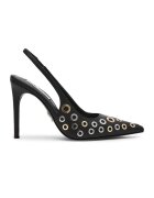 Steve Madden Обувки с отворена пета и илици - Златист/Черен/Сребрист
