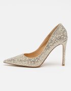 Steve Madden Обувки стилето Thrive с декоративни камъни Сиво-бежов/Сребрист