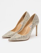 Steve Madden Обувки стилето Thrive с декоративни камъни Сиво-бежов/Сребрист