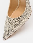 Steve Madden Обувки стилето Thrive с декоративни камъни Сиво-бежов/Сребрист
