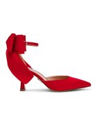 Steve Madden Остри обувки Fiorela с панделка на гърба - Аленочервен