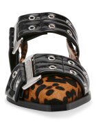 Steve Madden Пантофки от еко кожа с животинска шарка Черен/Кафяв