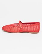 Steve Madden Пантофки с бродиран дизайн и тока Аленочервен