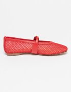 Steve Madden Пантофки с бродиран дизайн и тока Аленочервен