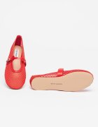 Steve Madden Пантофки с бродиран дизайн и тока Аленочервен