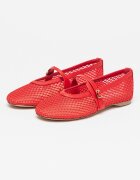 Steve Madden Пантофки с бродиран дизайн и тока Аленочервен