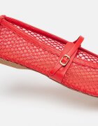 Steve Madden Пантофки с бродиран дизайн и тока Аленочервен