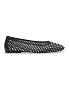 Steve Madden Пантофки с декоративни камъни - Бежов/Сребрист