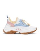 Steve Madden Полускосени маратонки с връзки - Бял/Жълт/Лавандула/Прашно розово