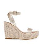 Steve Madden Полускосени сандали от еко кожа - Черен/Бежов