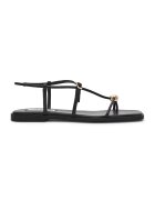 Steve Madden Равни сандали от еко кожа с каишки - Златист/Черен